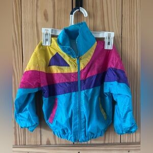 80/90s Toddler Colorful Windbreaker Jacket